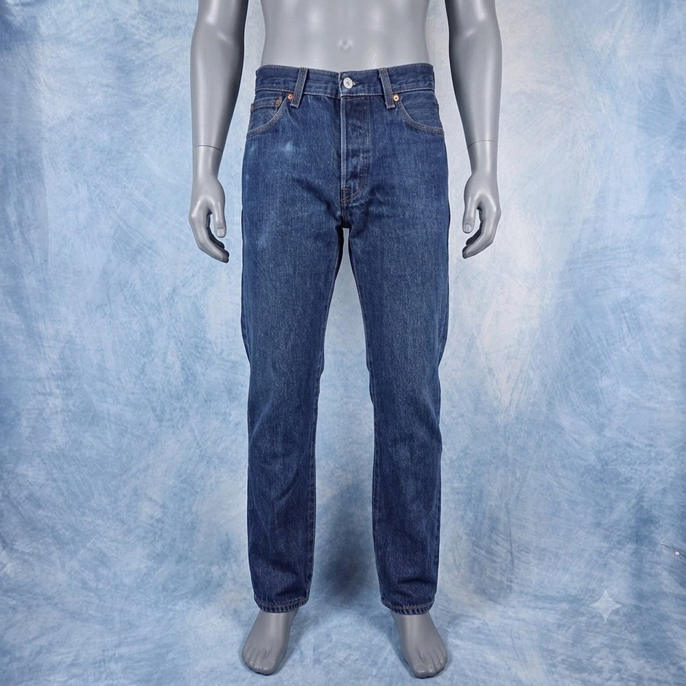 Levis 501XX Original Fit Jeans Mens 31x32 Dark Wash Button Fly Straight Leg